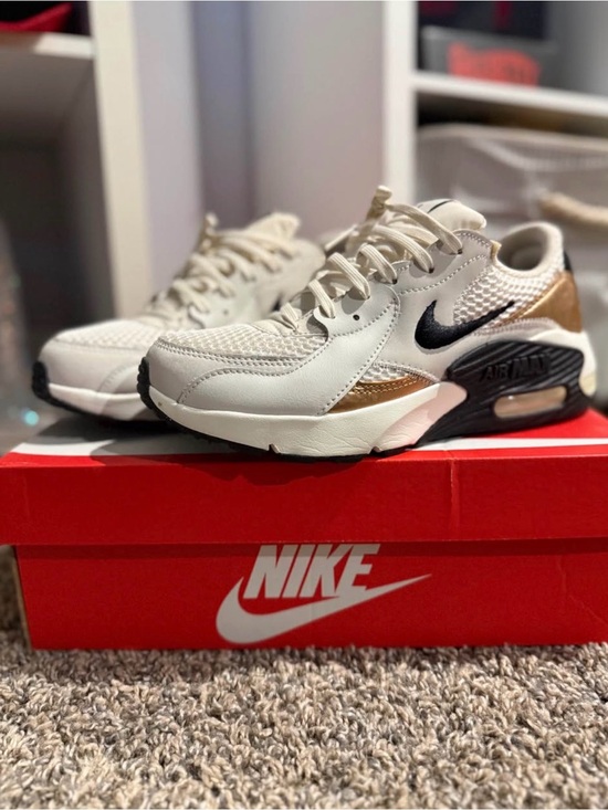 Nike Shoes - Nike Kids Air Max Low-Top Sneakers in Cream, Gold & Black